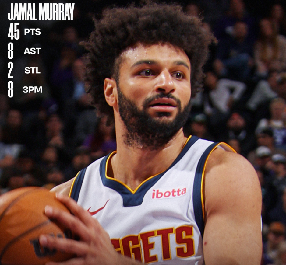 开云体育下载APP-穆雷狂轰45分连刷四纪录！近三战109分势头猛烈 阿帅：他扛起球队